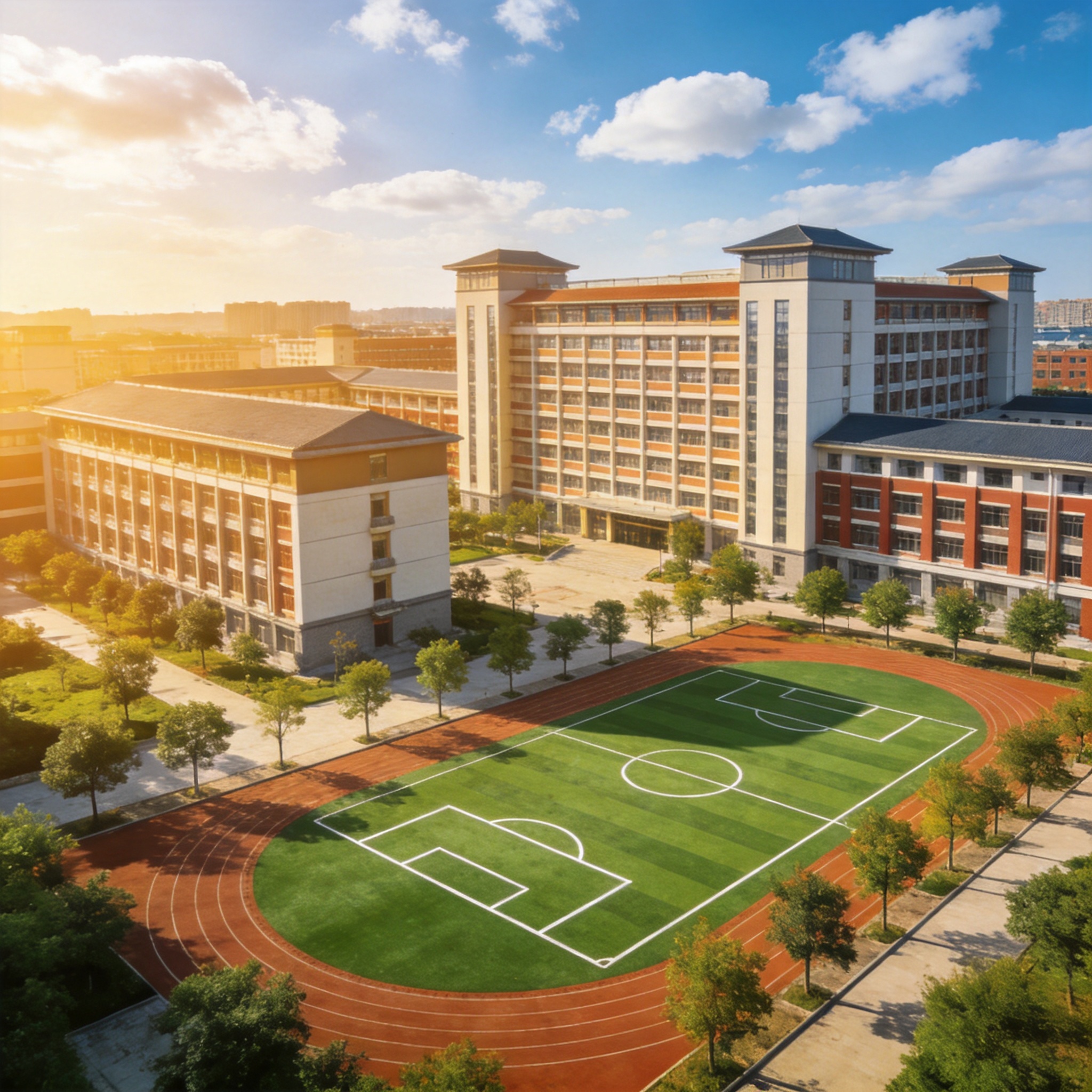 武汉星辰启梦复读学校校园全景